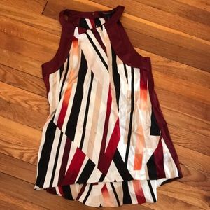 NWT WHITE HOUSE BLACK MARKET silk pattern tank